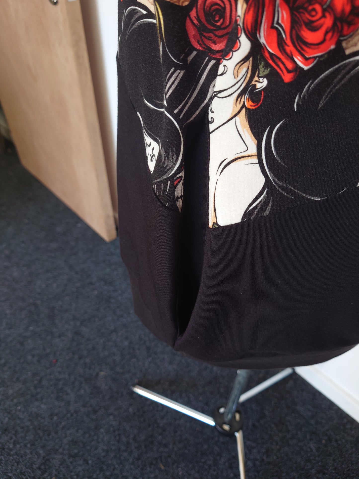 Colour Block Hoodie Sugar Skulls Ladies