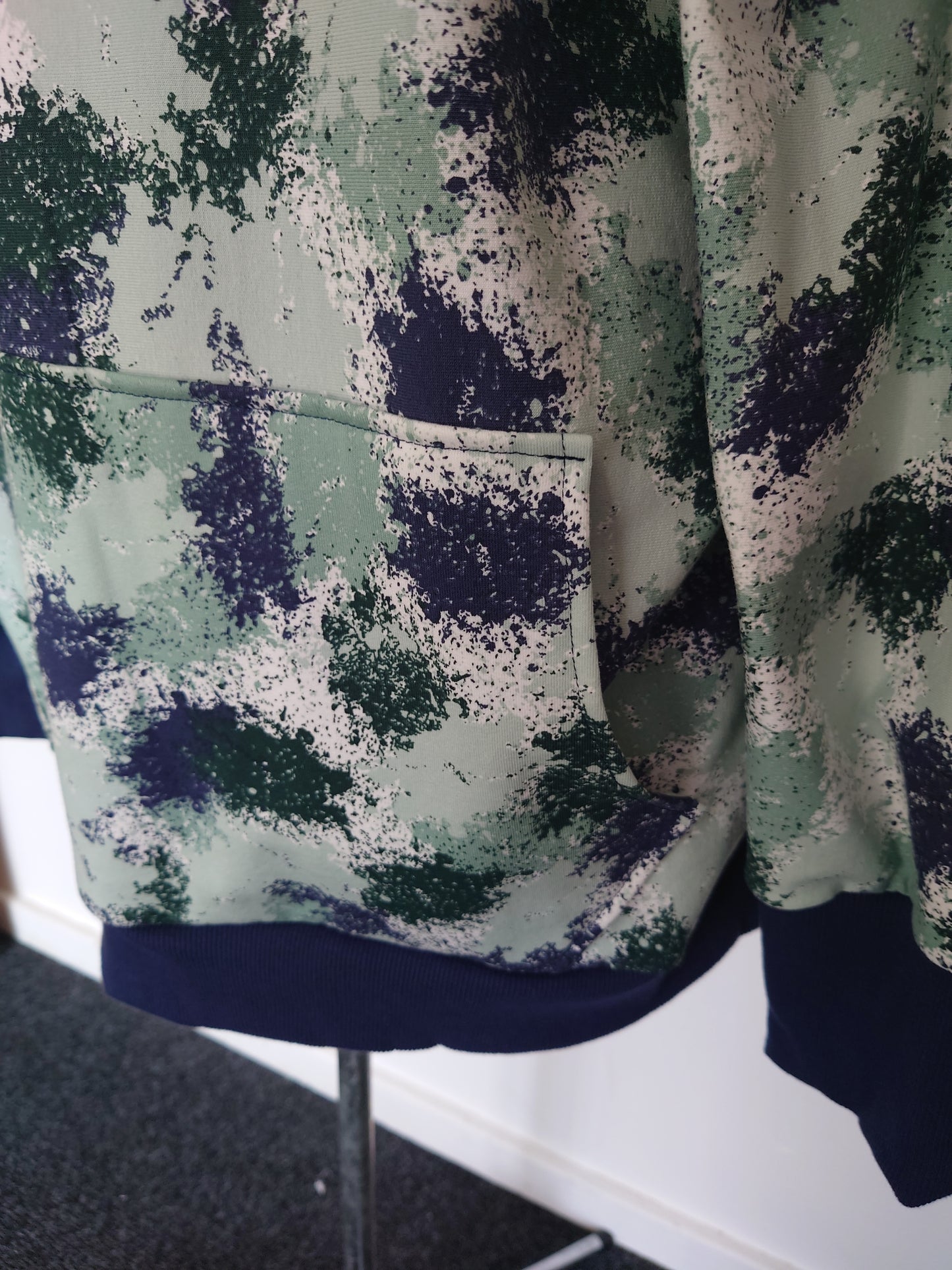 Paint Splatter Brushed Back French Terry Hoodie - Adults