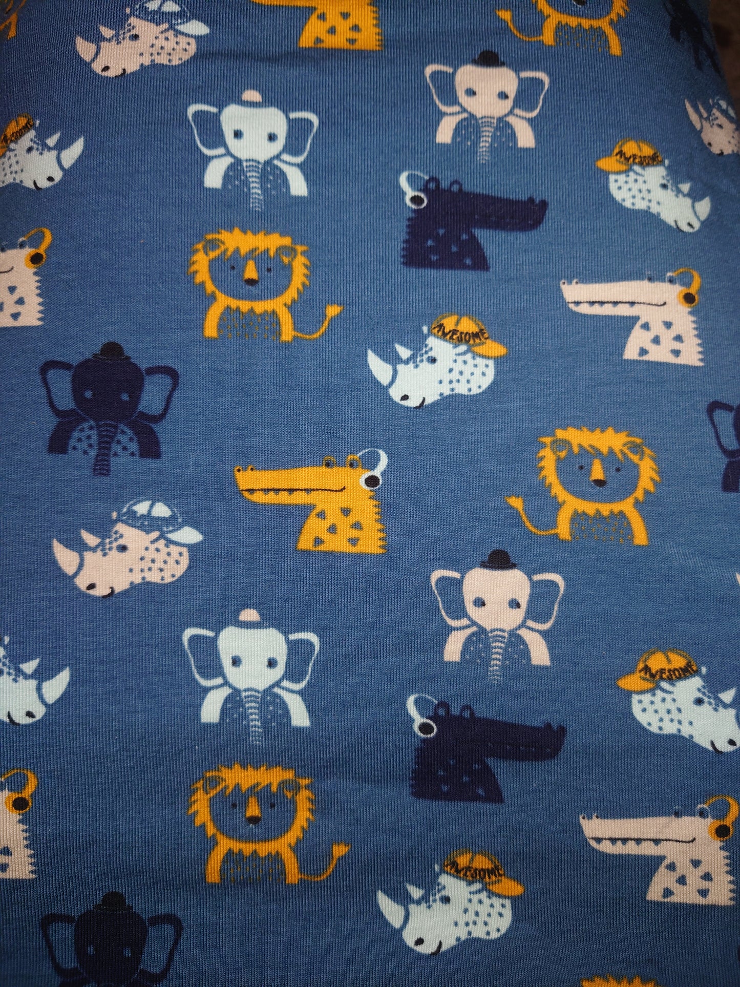 GOTS Organic Cotton Jersey Animals/Safari