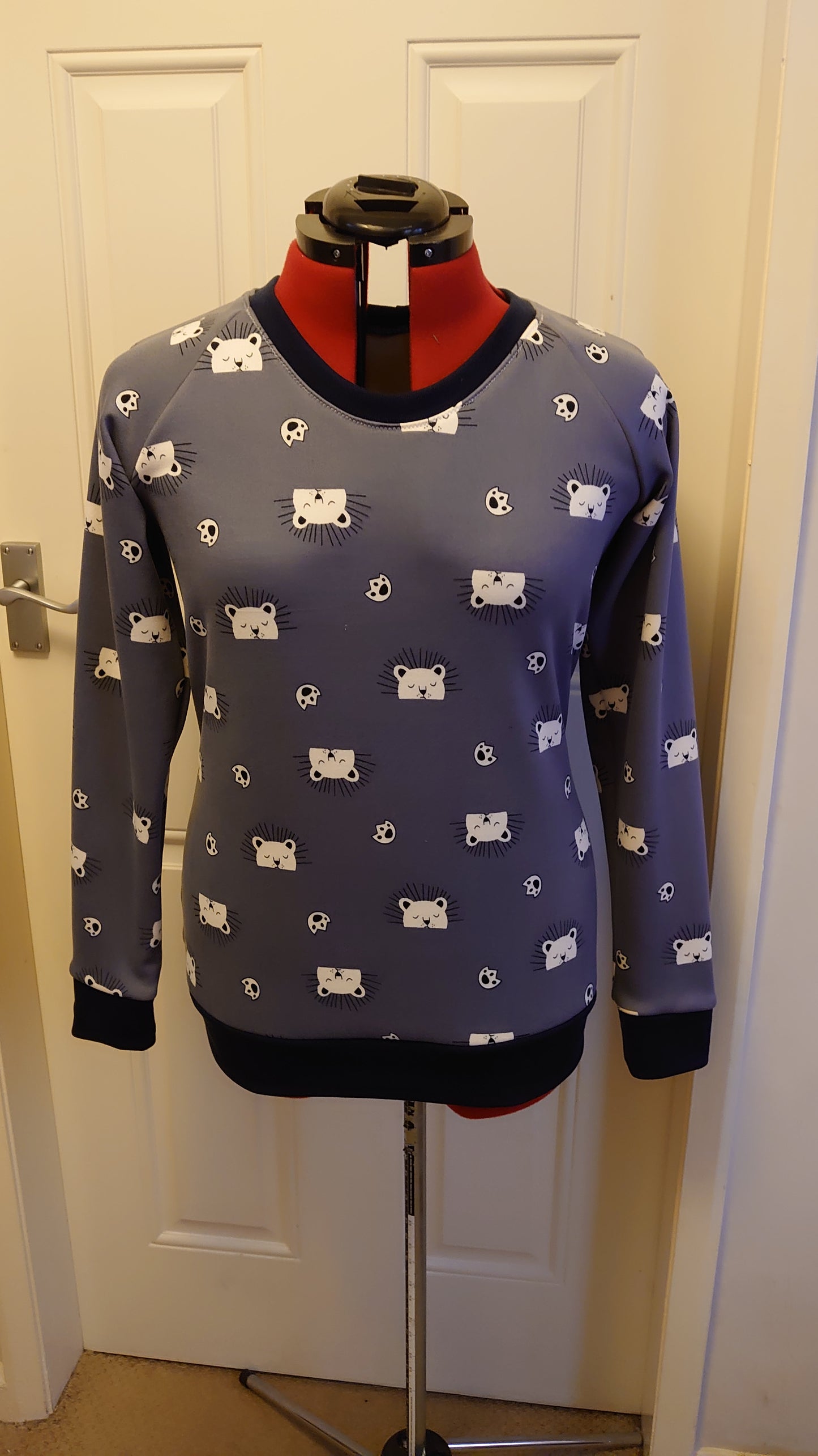 Grey Sleepy Lion Minkey Backed Alpine Fleece Sweatshirt