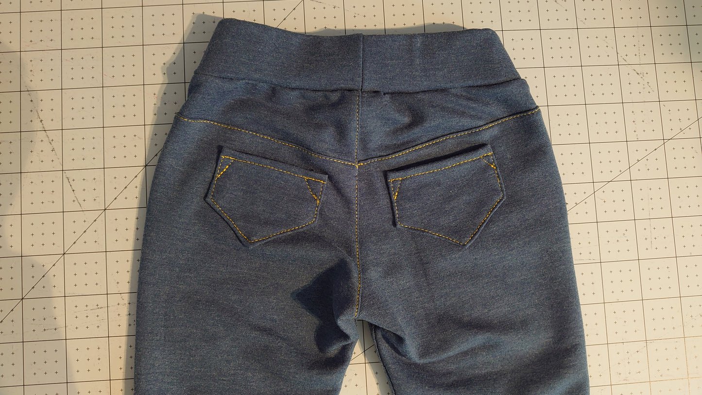 Denim Blue French Terry Loopback Cotton Jersey