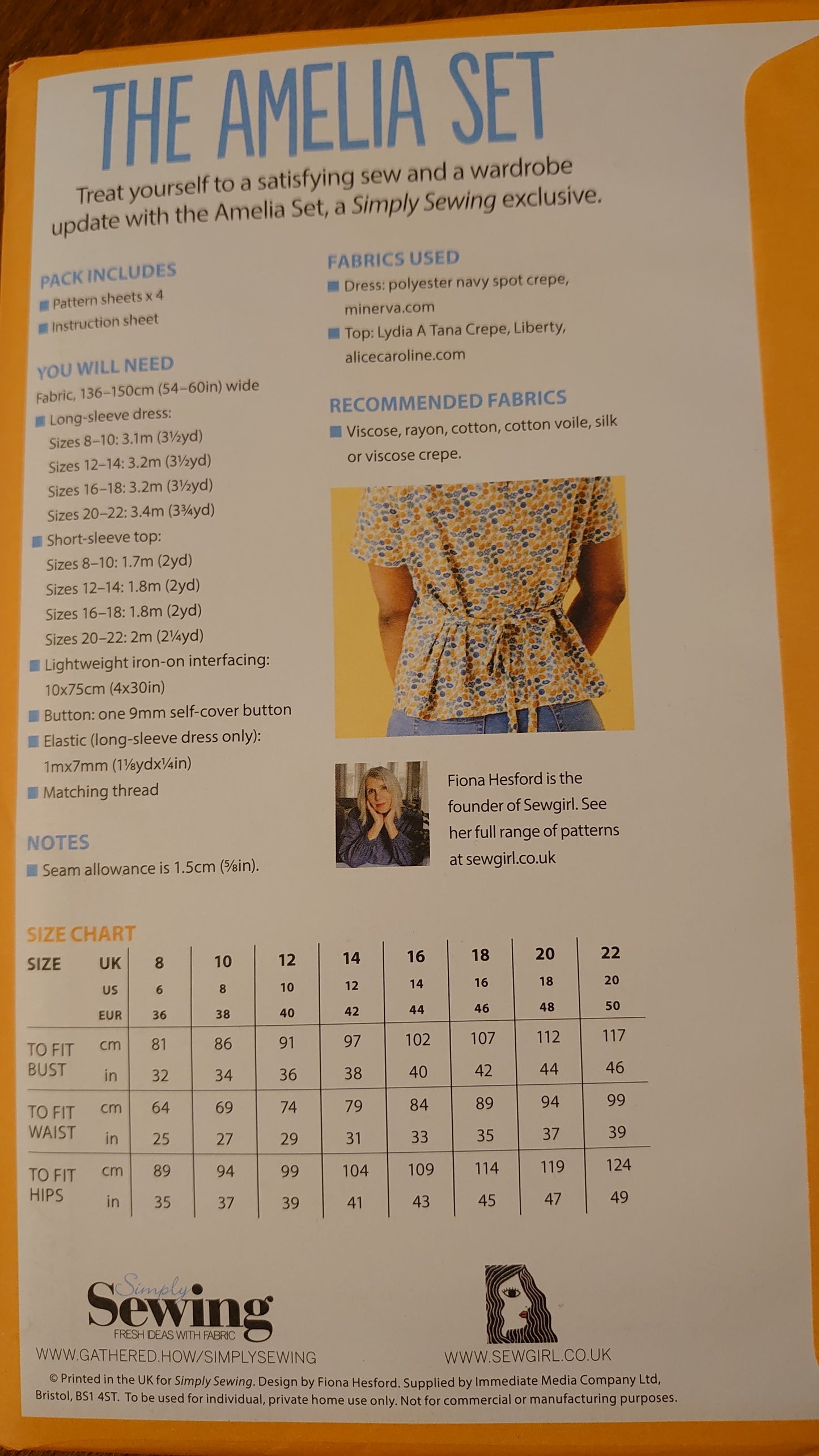 The Amelia Set Sewing Pattern