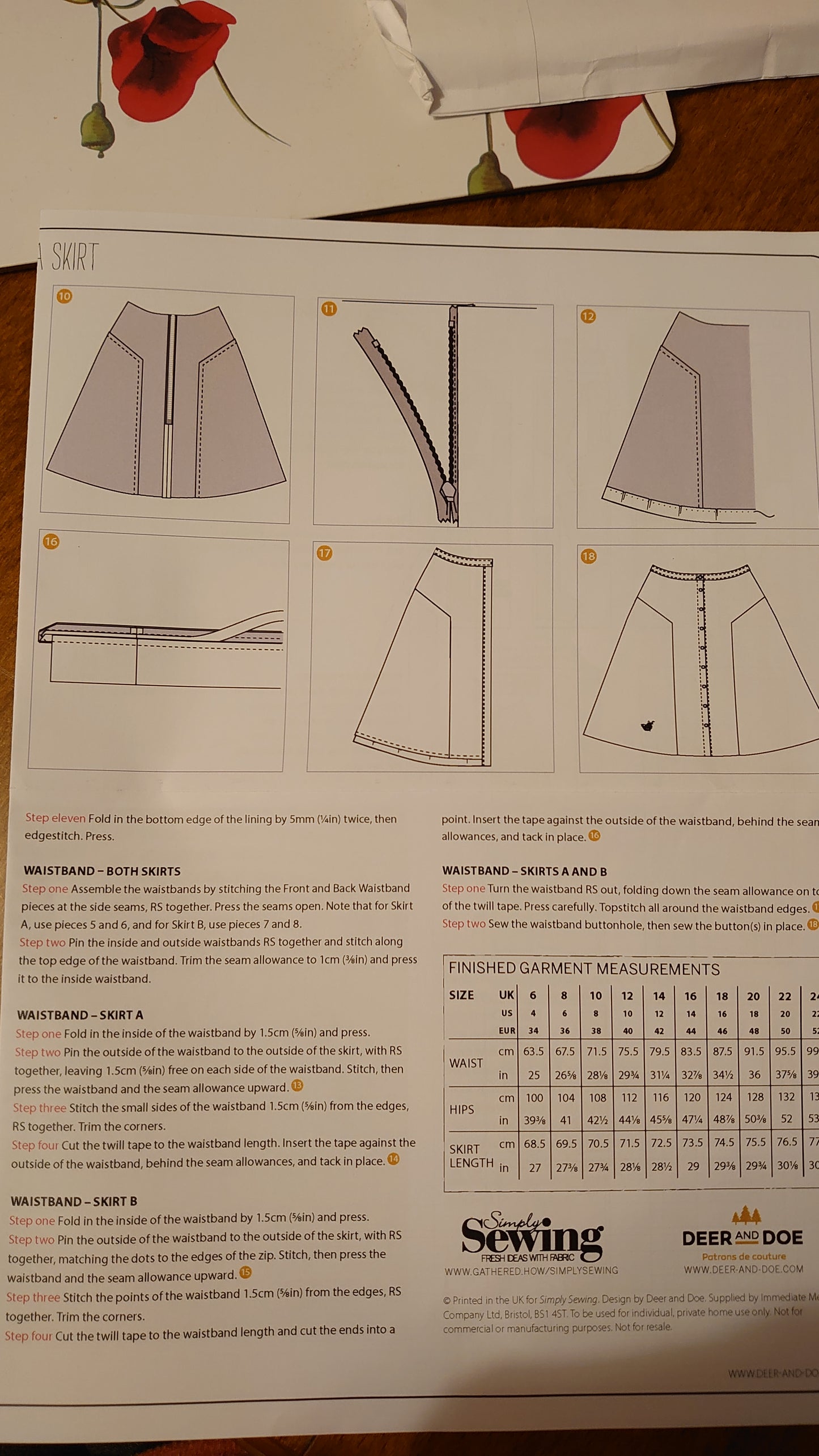 Deer and Doe Azara Skirt Sewing Pattern