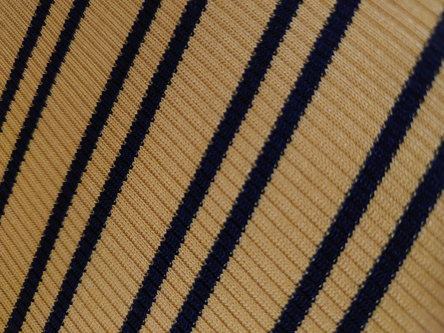 Mustard ribbed stretch jersey