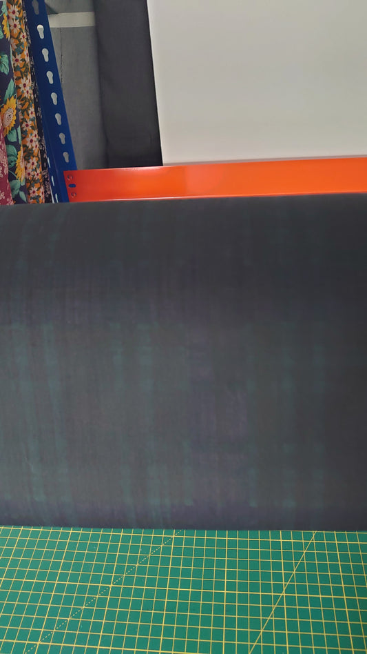 Bottle Green Check Stretch Cotton 3m for £15