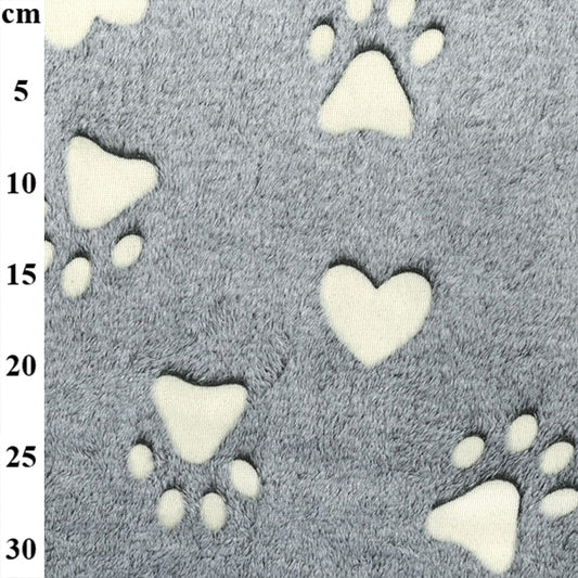 Glow in the Dark Paw & Heart Cuddle Fleece
