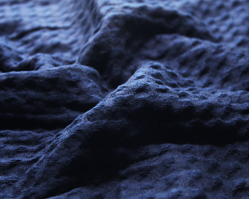 Large Cotton Waffle - Navy