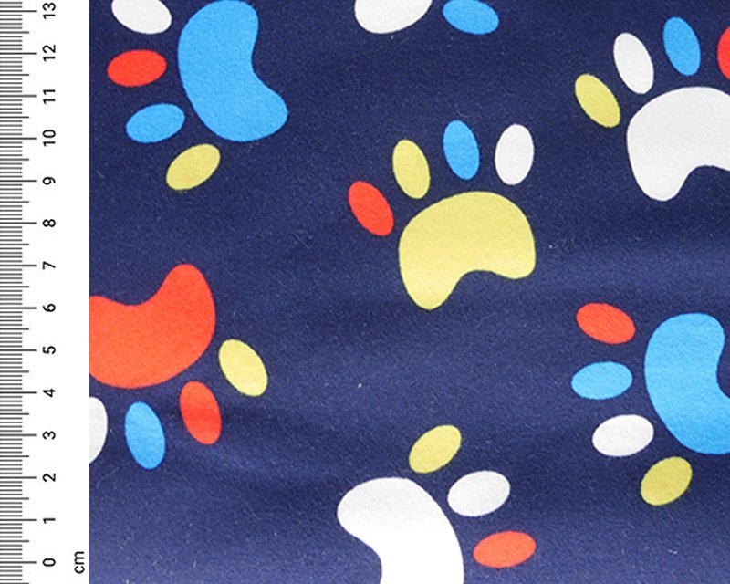 Paws on Navy Alpine Fleece