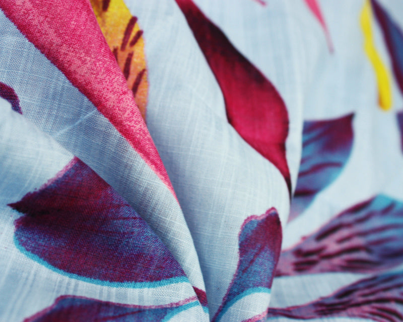 Sky Petals Linen Look