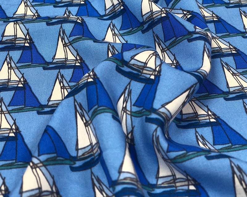 Sail Boats Viscose