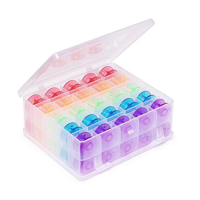 50 Bobbins in Storage Box