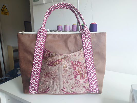 Tote Bag - wine/faux leather