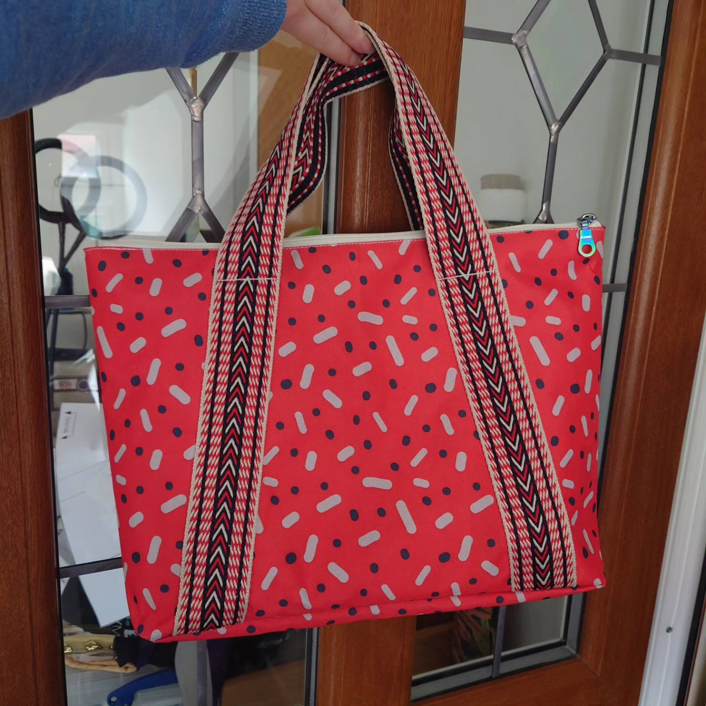 Tote Bag - red sprinkle