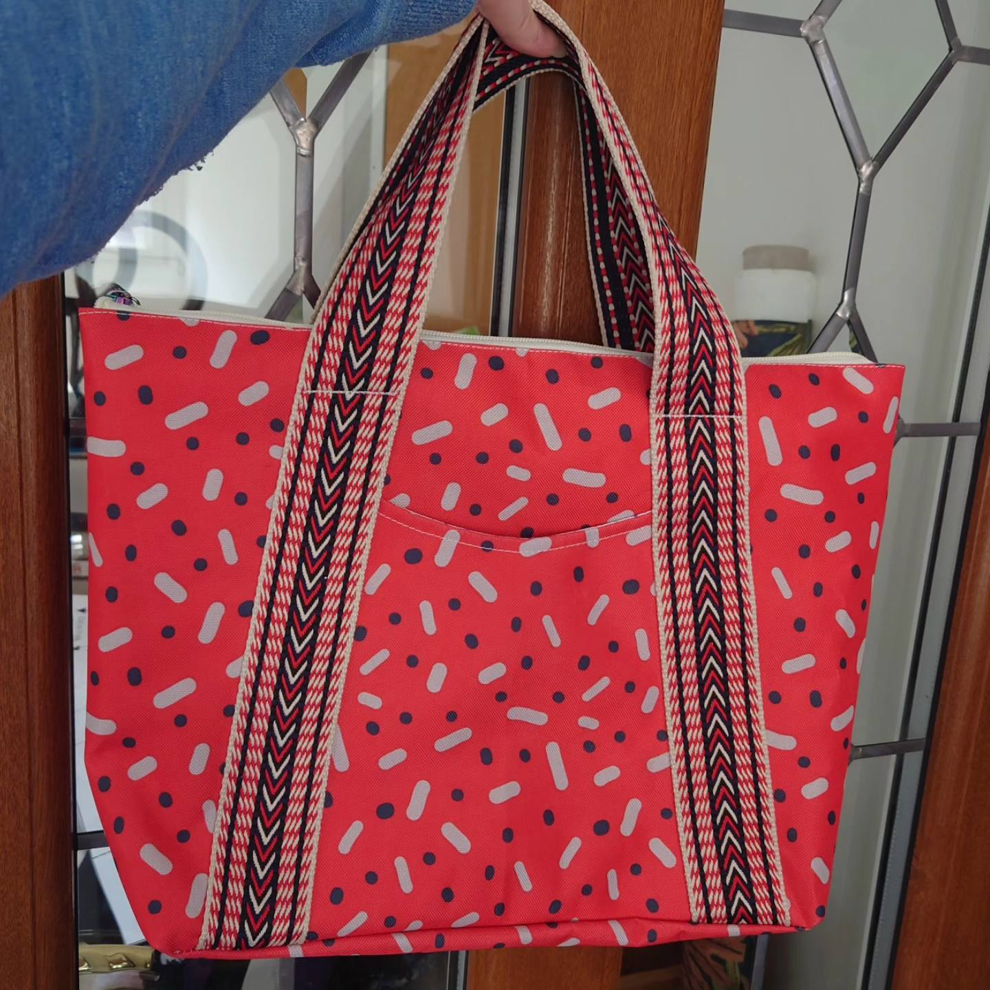 Tote Bag - red sprinkle