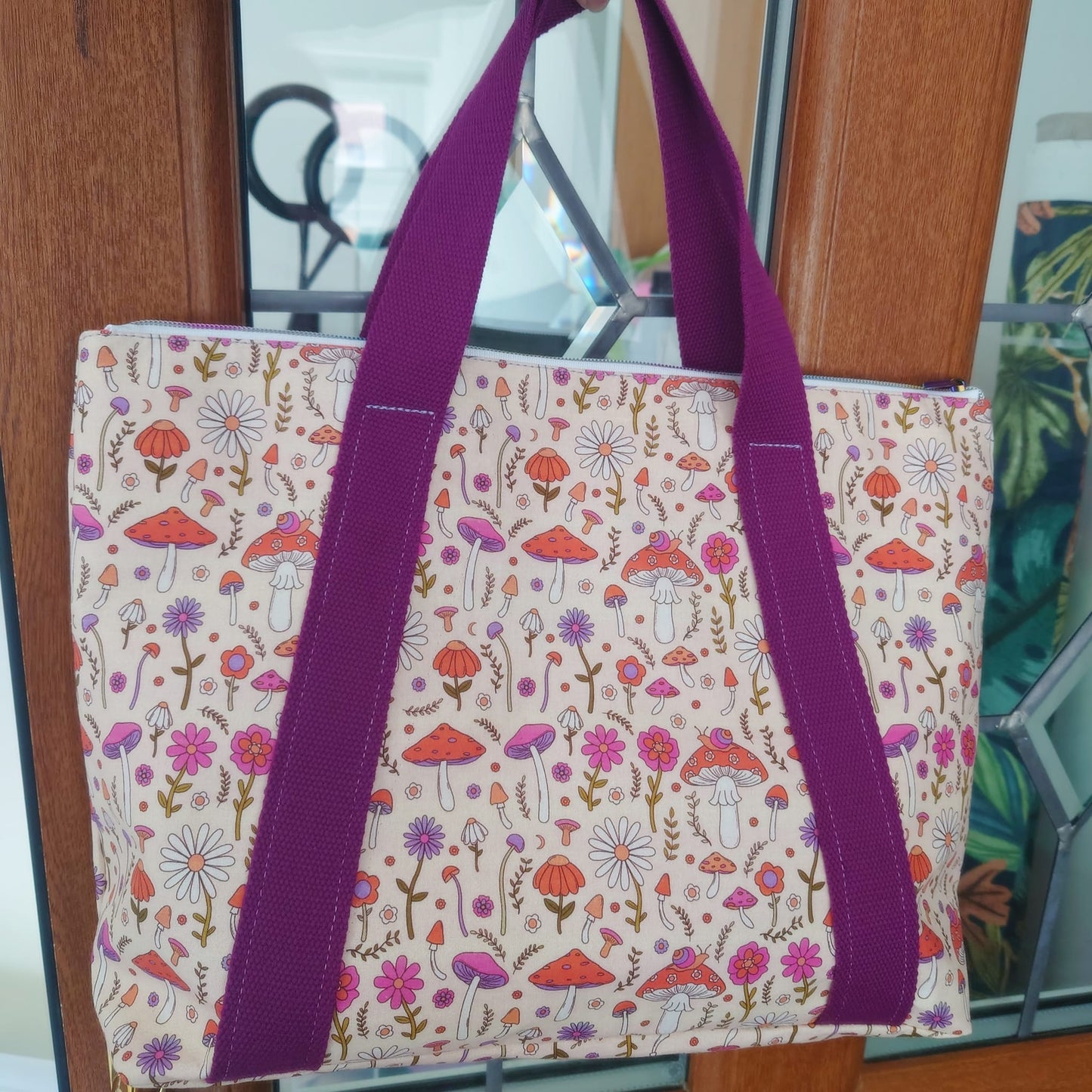 Tote Bag - mushroom/purple