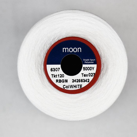 Coats Moon White - 5000 yards cones, polyester thread