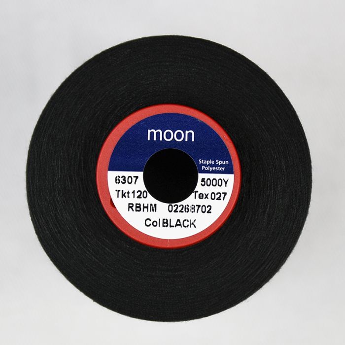 Coats Moon black - 5000 yards cones, polyester thread