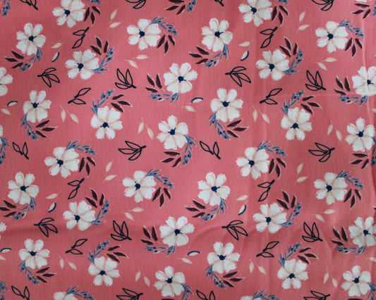 Sketchy Flowers Organic French Terry