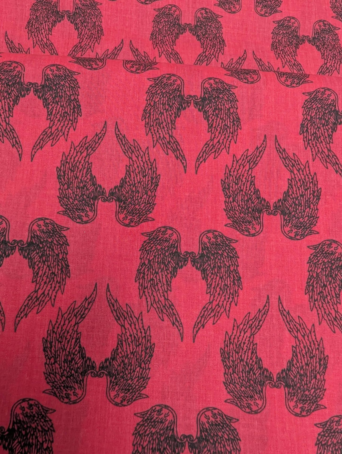 Printed Polycotton Fabric - angel wings