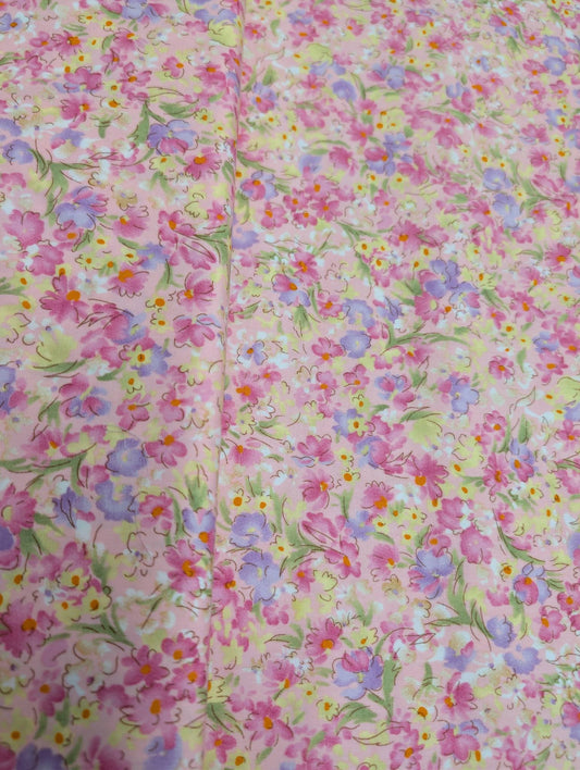 Pretty Florals 100% Cotton Poplin Fabric by Rose and Hubble