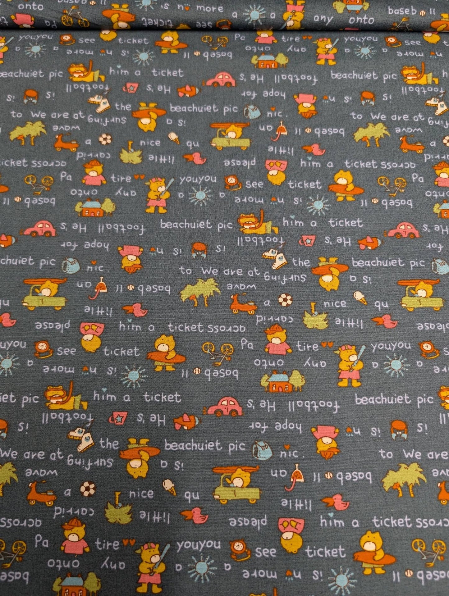 Bears Japan superfine 100% cotton blue