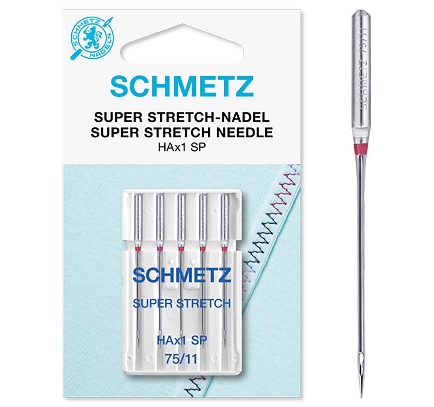 Schmetz Sewing Machine Needles: Super Stretch: 75(11)