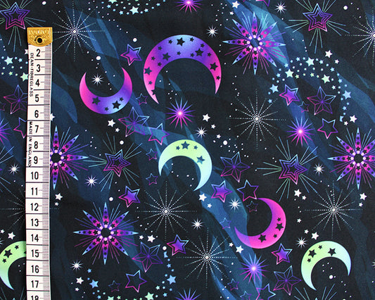 Little Johnny Celestial Moons and Stars Soft Shell one 60cm piece