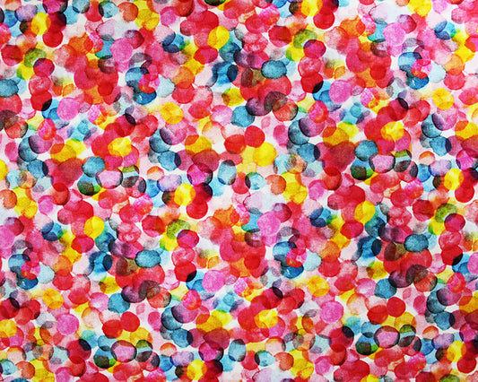 Watercolour Rainbow Spot Digital Cotton Jersey