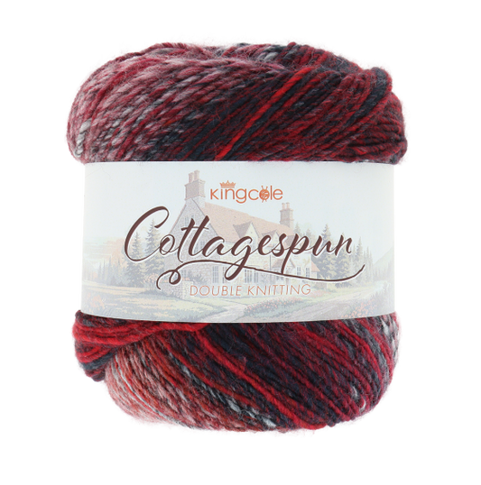 King Cole Cottagespun DK - : 6650 - Crimson Confetti