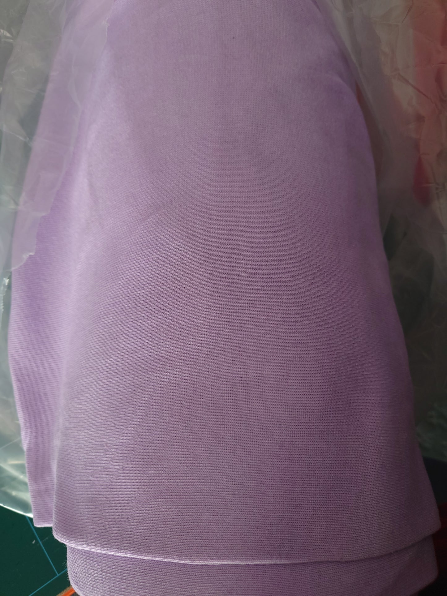 Lilac Ribbing Half Meter