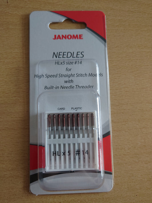 Janome 767813002 | HLX5 Needles, Size 14 - pack of 10