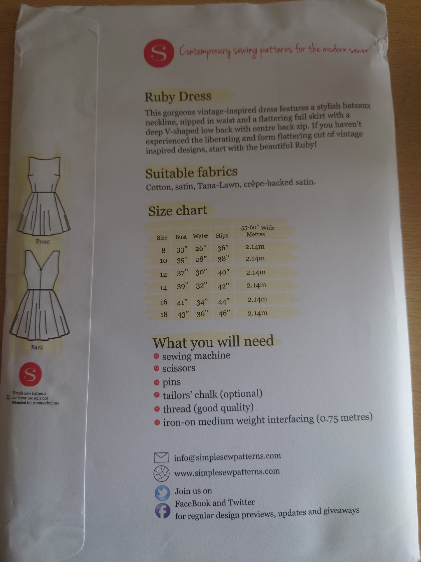 Simple Sew Ruby Dress #003