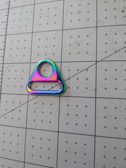25mm Triangle strap connector - Rainbow x 2