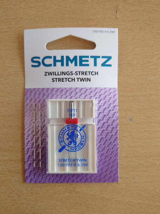 Stretch Twin needle, 4.0mm, 1 needle per card