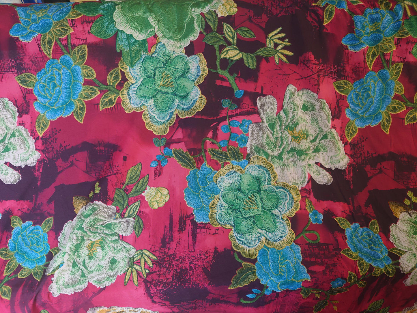 3.5m Butterfly Floral crepe de chine