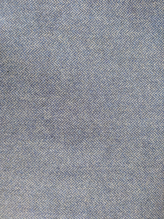 Herringbone Wool Mix Blue/grey