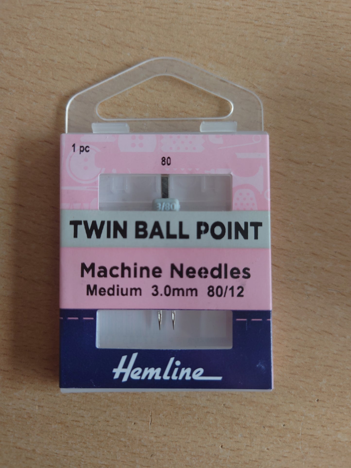 Hemline Twin Needle - Ballpoint 3mm 80/12 medium
