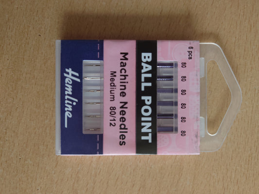Hemline Ballpoint Machine Needles medium 80/12