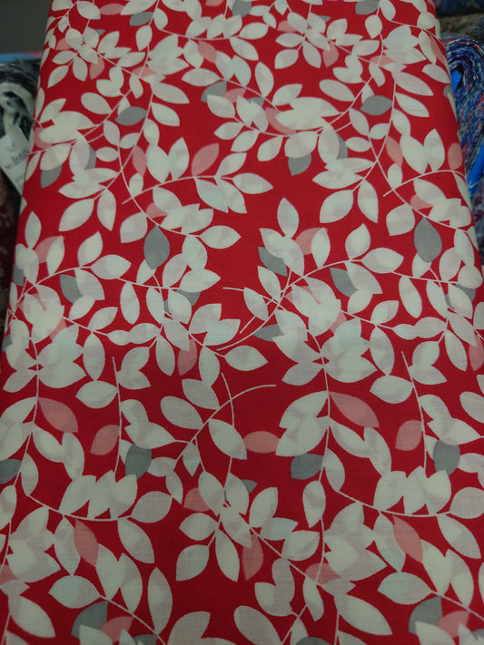 Red 100% Prima Cotton Lawn