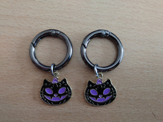 Purple Pumpkin Cat Boot Charms