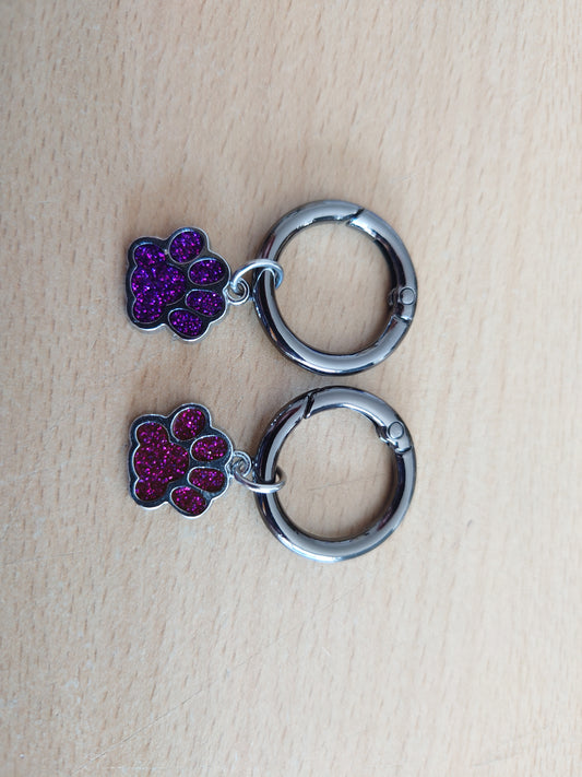 Pink & Purple Paw Charms