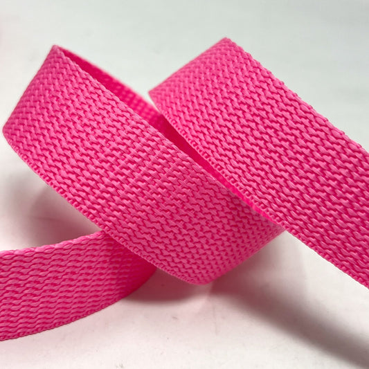 25mm Polypropylene Webbing Pink