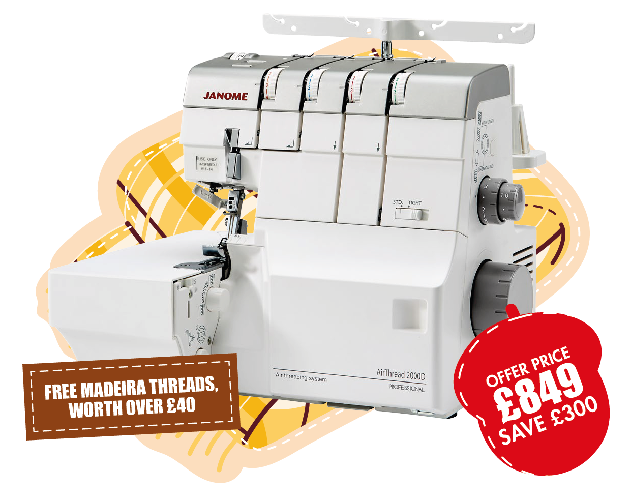 Janome AirThread 2000D PROFESSIONAL Overlocker