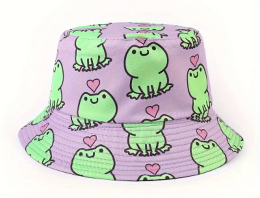 Purple Frogs Bucket Hat