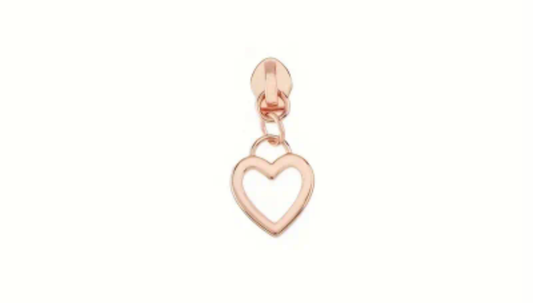 Rose Gold Heart #5 Zip Slider