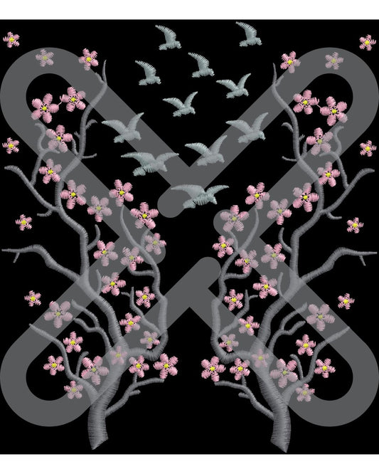 Japanese Cherry Blossom Embroidery