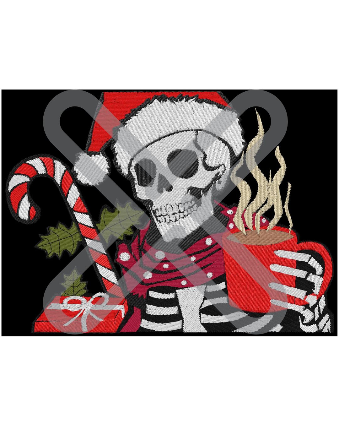Christmas Skeleton with Hot Drink