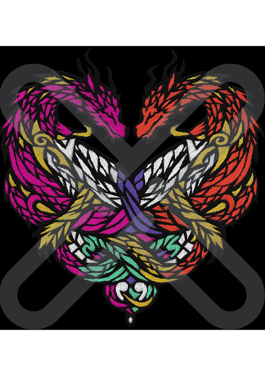 Dragon Heart Machine Embroidery File