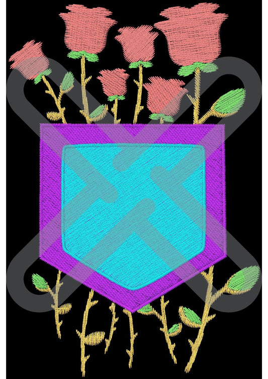 Rose Pocket Machine Embroidery File