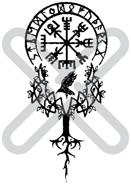 Viking Symbol Bird Machine Embroidery File